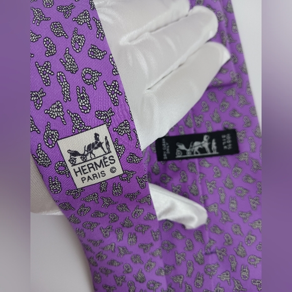 Hermès - Lavender Bolo Tie - Picture 6 of 8